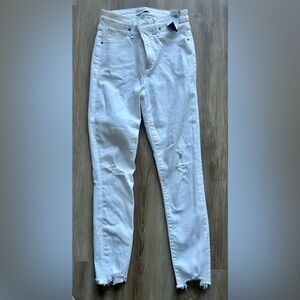 White High Rise Skinny Ankle Curve Love Abercrombie Jeans